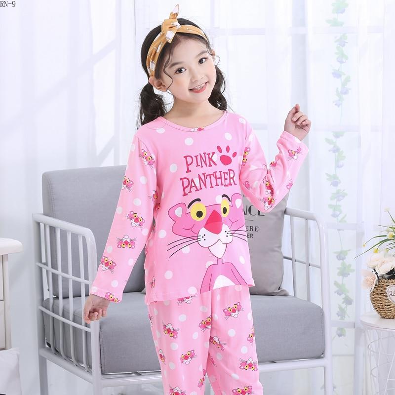 Pajamas Suit for Girls Spring Cartoon Kids Pijamas Set Thin Girls Sleepwear Baby Cute Long Sleeve Nightwear Boys Pajamas Set