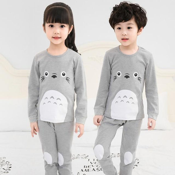 Children Pajamas 2pc Long Sleeve Cartoon Kids Sleepwear Baby Girl Clothes Sleep Suits  Autumn Cotton Child Pyjamas Boy Nightwear