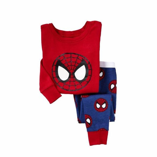 Floret LULU Kid's Pajamas sets boys Spiderman Cotton Car Styling baby Kids Pijama Infantil Pyjama girl Home Clothes christmas