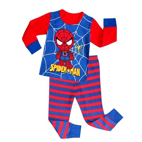 Floret LULU Kid's Pajamas sets boys Spiderman Cotton Car Styling baby Kids Pijama Infantil Pyjama girl Home Clothes christmas