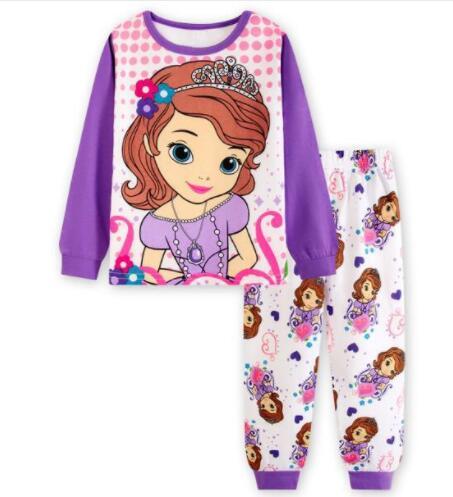 Children Casual Pajamas Clothing Set Boys & Girls Cartoon Sleepwear Suit Sets Kids Long-sleeved+Pant 2-Piece Cotton Pajamas Sets