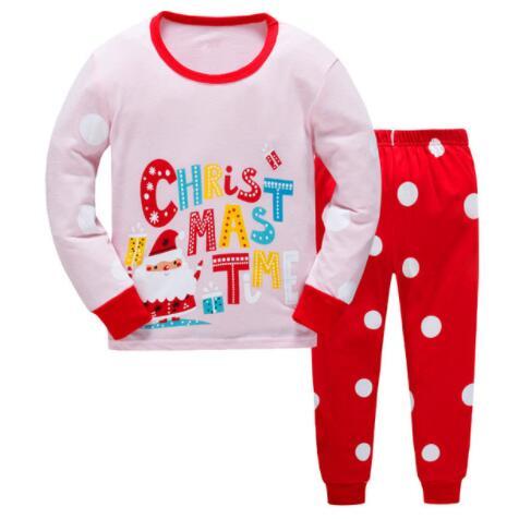Children Casual Pajamas Clothing Set Boys & Girls Cartoon Sleepwear Suit Sets Kids Long-sleeved+Pant 2-Piece Cotton Pajamas Sets