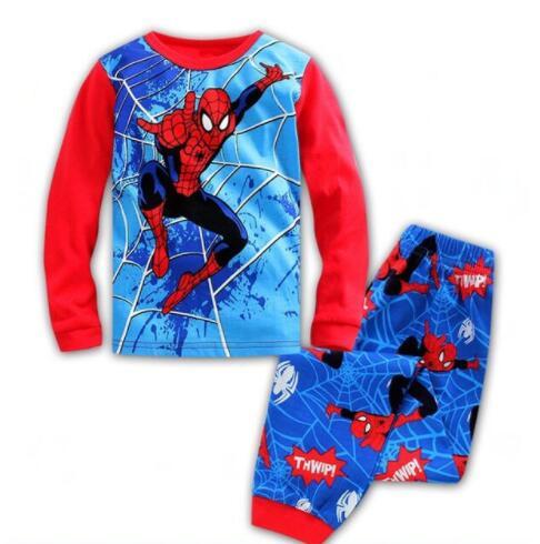 Children Casual Pajamas Clothing Set Boys & Girls Cartoon Sleepwear Suit Sets Kids Long-sleeved+Pant 2-Piece Cotton Pajamas Sets