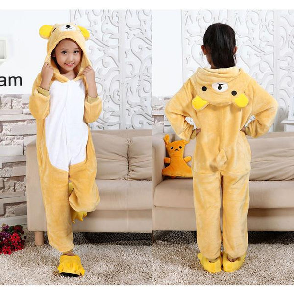 Stitch Children's Pajamas Cartoon Kigurumi Unicorn Boys Girls Animal Dinosaur Kids Onesies Fannel Pajama for 4 6 8 10 12 Years