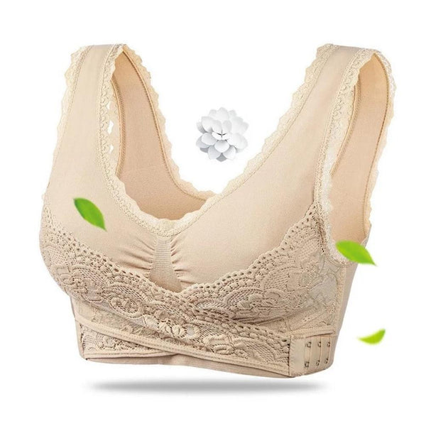 Gather Brassiere Sleeping Cross Anti-sagging Seamless Casual Sexy Underwear Side Buckles Women Bra