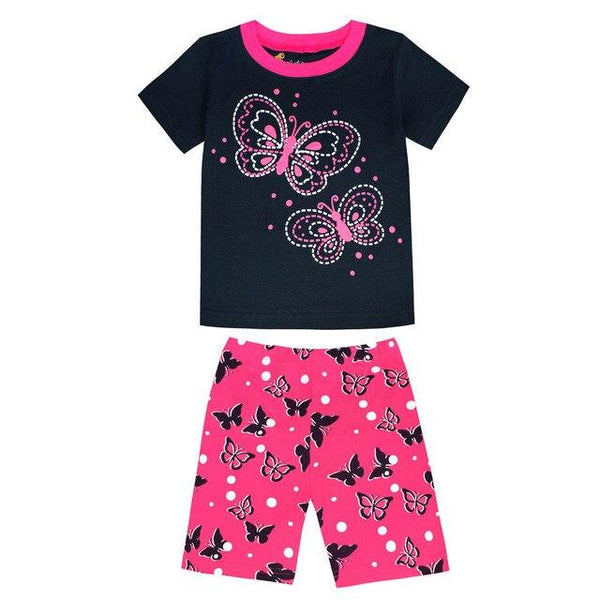 Summer Baby Girls Clothing Children Short Pajamas Sets Kids Cotton Pyjamas Baby Pijamas for 1-8 Years Girls Animal Printing PJS