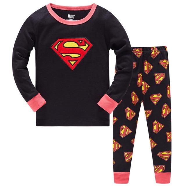 Girls Home Sleepwear Baby Kids Cotton Pajamas Set Children Cartoon Long Sleeve Pyjamas Clothing Sets Boys Casual Pijamas Set