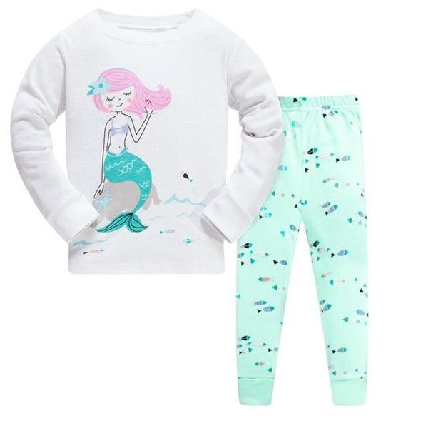 Girls Home Sleepwear Baby Kids Cotton Pajamas Set Children Cartoon Long Sleeve Pyjamas Clothing Sets Boys Casual Pijamas Set