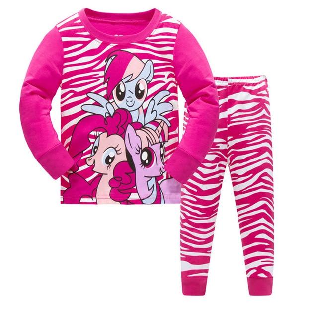 Girls Home Sleepwear Baby Kids Cotton Pajamas Set Children Cartoon Long Sleeve Pyjamas Clothing Sets Boys Casual Pijamas Set