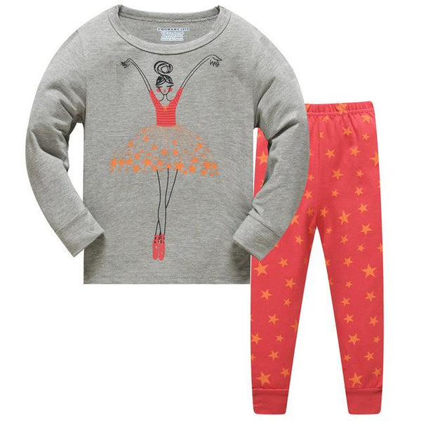 Girls Home Sleepwear Baby Kids Cotton Pajamas Set Children Cartoon Long Sleeve Pyjamas Clothing Sets Boys Casual Pijamas Set
