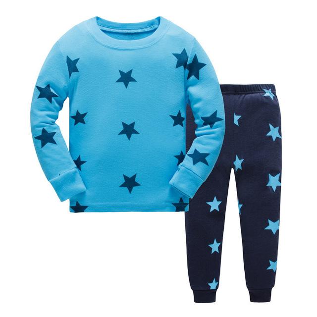 Girls Home Sleepwear Baby Kids Cotton Pajamas Set Children Cartoon Long Sleeve Pyjamas Clothing Sets Boys Casual Pijamas Set