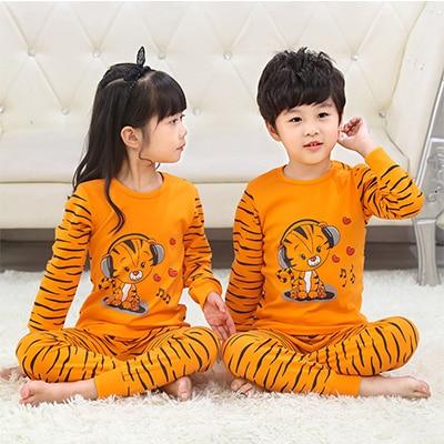 2-13T Children's Cartoon Pajamas Set Cotton Sleepwear For Kids Winter Boys Girls Pyjamas Baby Clothes Cute Pijamas Home Clothing