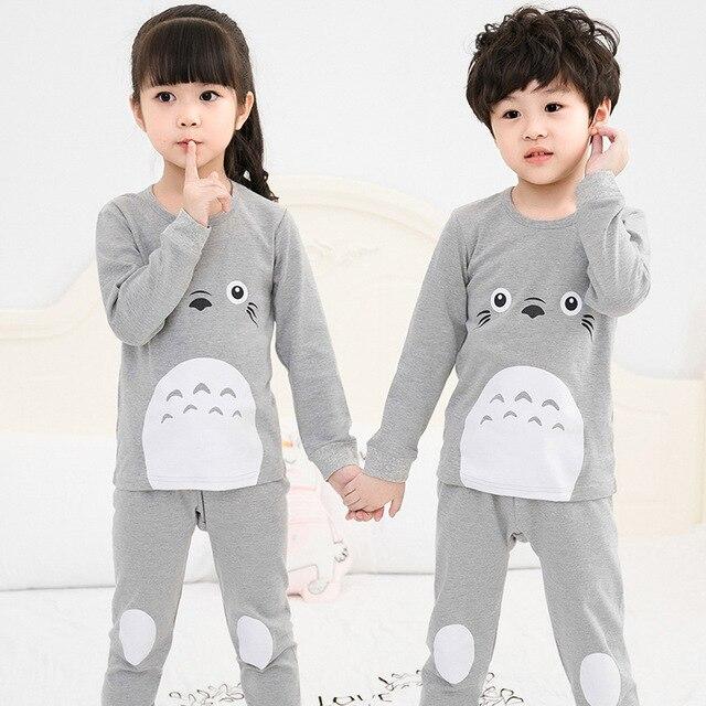 2-13T Children's Cartoon Pajamas Set Cotton Sleepwear For Kids Winter Boys Girls Pyjamas Baby Clothes Cute Pijamas Home Clothing
