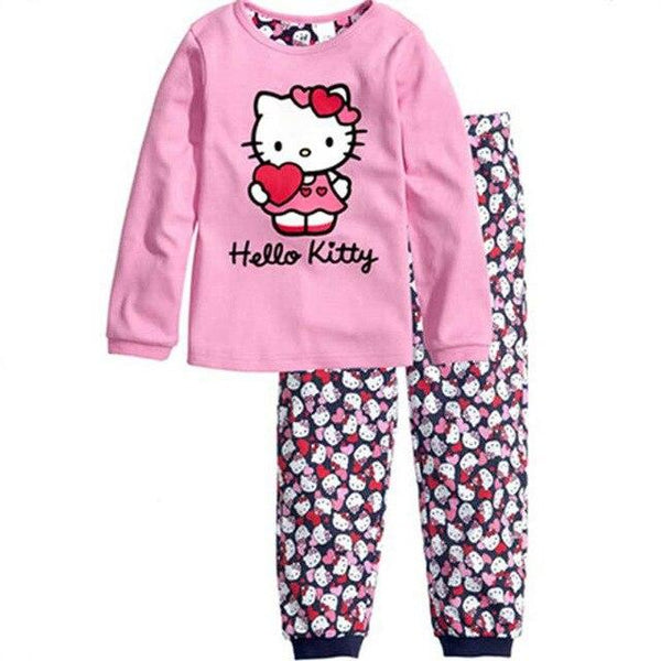2019 Children Cartoon Pajamas Clothing Sets Girls Casual long-sleeved Blouse+pant two-piece Suit Set Boys Kids Sleepwear Sets