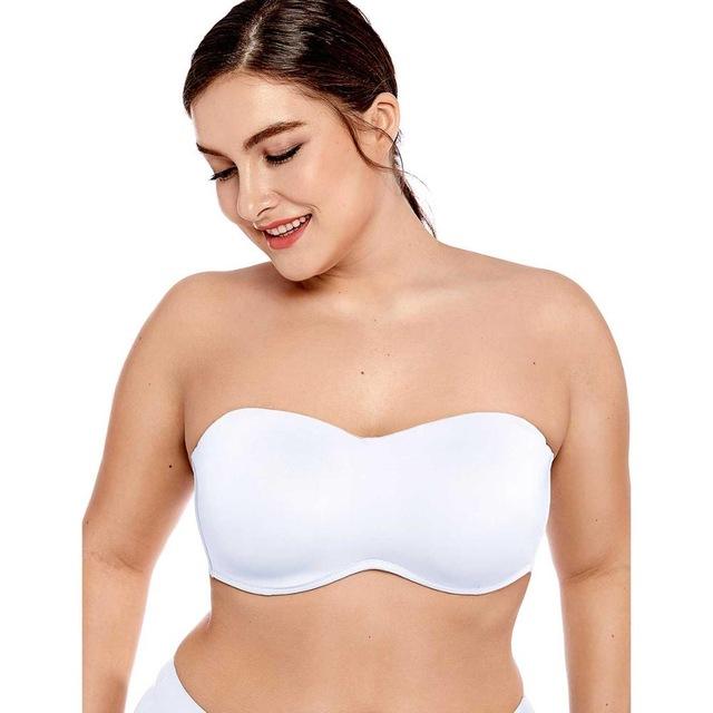 Women's Smooth Seamless Invisible Underwire Strapless Minimizer Bra