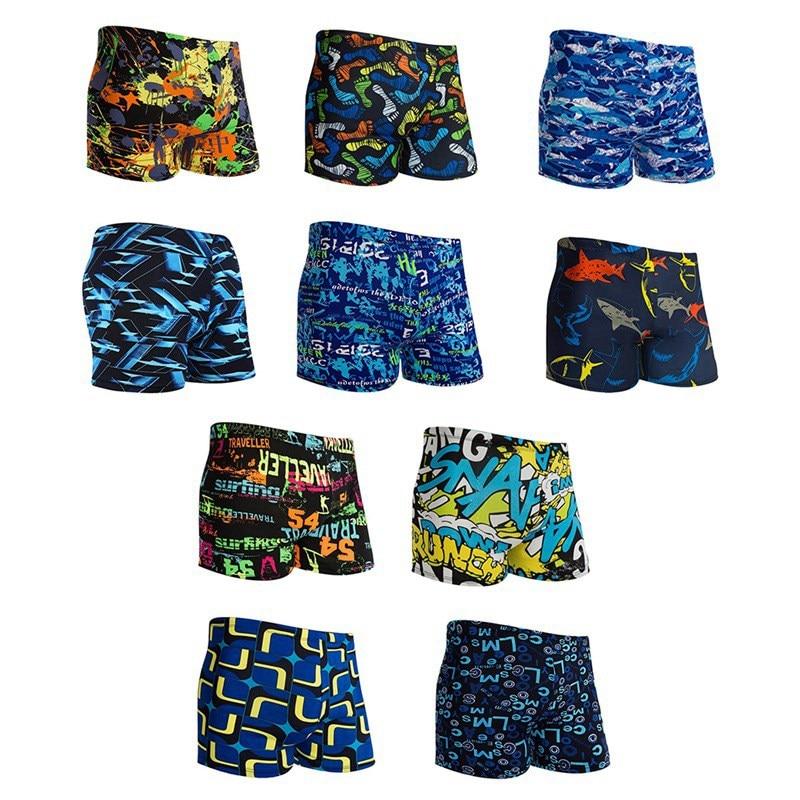 Outdoor Sportswear Men's Torso Print Drawstring Light Breathable Swim Surf Shorts Swimwear
