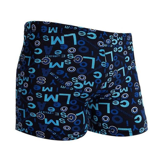 Outdoor Sportswear Men's Torso Print Drawstring Light Breathable Swim Surf Shorts Swimwear