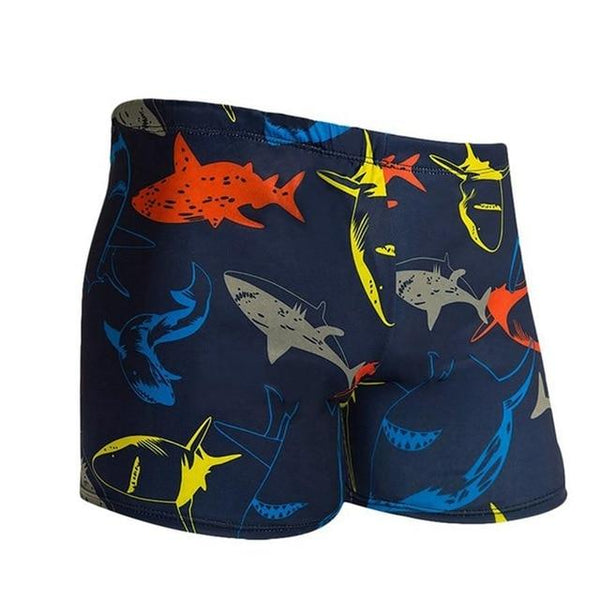 Outdoor Sportswear Men's Torso Print Drawstring Light Breathable Swim Surf Shorts Swimwear