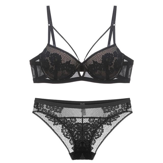 TERMEZY Brand Underwear Women Bras Lace Lingerie set Embroidery Sexy Lingerie Push-Up Bra Set Underwear
