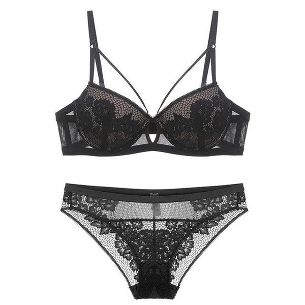 TERMEZY Brand Underwear Women Bras Lace Lingerie set Embroidery Sexy Lingerie Push-Up Bra Set Underwear