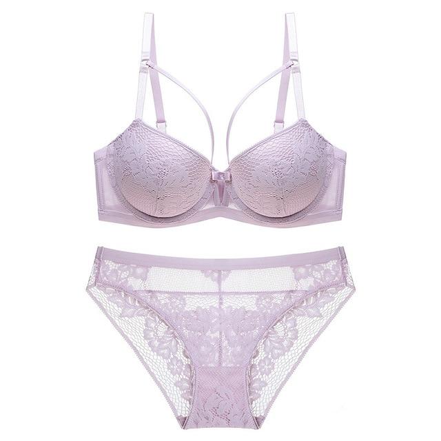 TERMEZY Brand Underwear Women Bras Lace Lingerie set Embroidery Sexy Lingerie Push-Up Bra Set Underwear