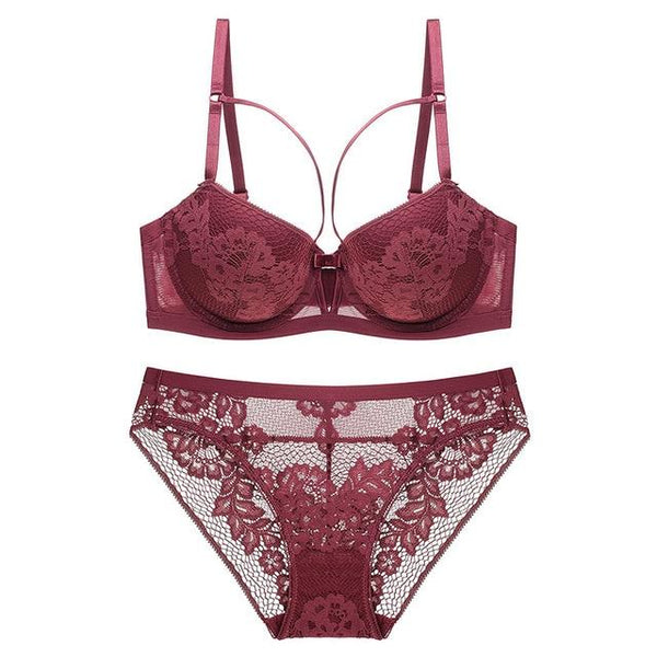 TERMEZY Brand Underwear Women Bras Lace Lingerie set Embroidery Sexy Lingerie Push-Up Bra Set Underwear