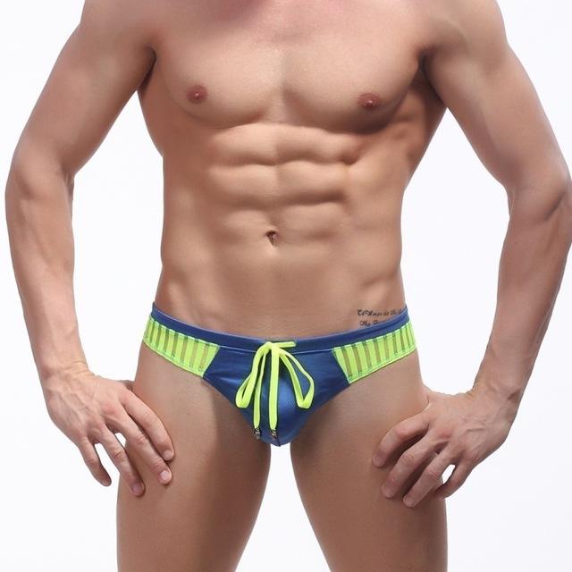 Sexy Men Thong Swimwear Mens Swim Briefs Bulge Push Up Gay Male Swimsuit Low Waist Bikini Man Bathing Suit Beach Surf Shorts