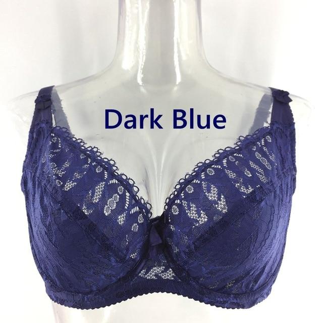 PariFairy New Lace Perspective Bra Women Sexy Lingerie Underwire Embroidery Floral Bralette Plus Size C D E 75 80 85 90 95 100