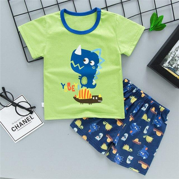 SAILEROAD 2019 New Fashion Children's Pajamas Sets Kids Cute Cartoon Car Pyjamas Baby Boys Girls Sleepwear Suit Child Pijamas