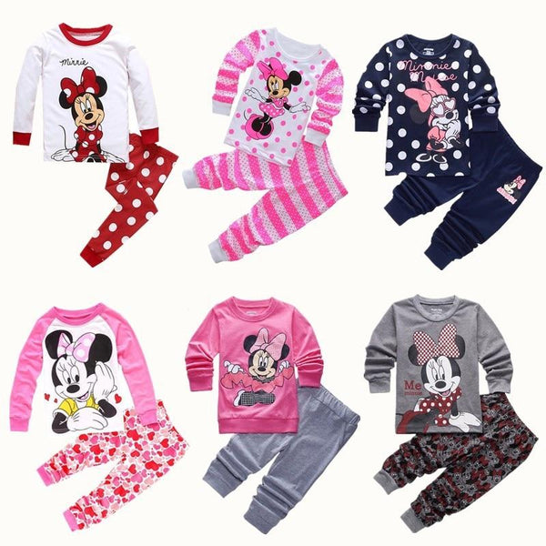 100% cotton Girls pajamas sets kids Princess pyjamas children pijama infantil sleepwear cartoon Baby cute home clothing 2-7Y