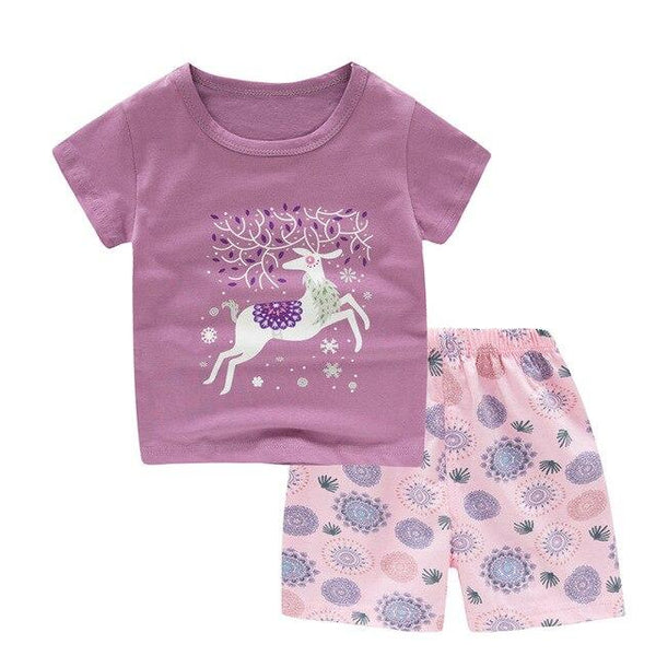 SAILEROAD Baby kids Pajamas Set summer children Short Sleeve cotton sleepwear Boys Cartoon Dinosaur pyjamas Infant home clothes