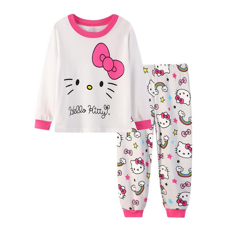 2-7 years old Girls kid pajama winter 2019 Children's pajamas sets home leisure girl Cartoon cute cotton Longsleeve Pyjamas HYL9