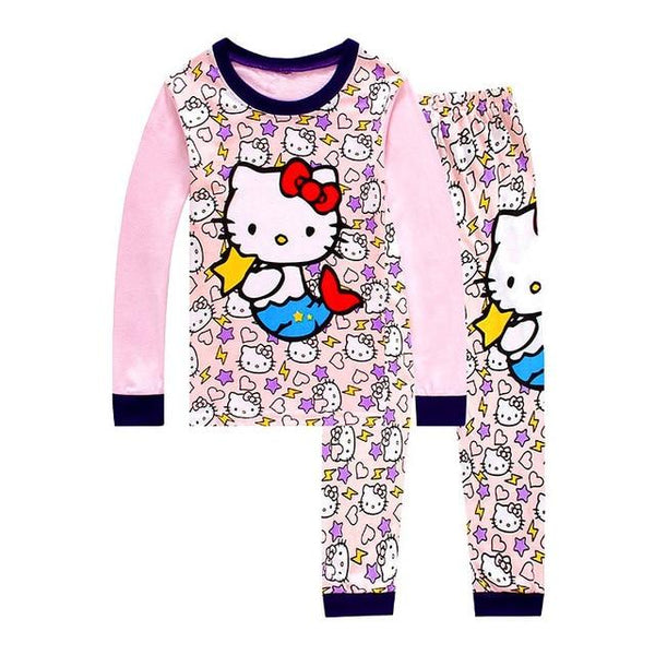 2-7 years old Girls kid pajama winter 2019 Children's pajamas sets home leisure girl Cartoon cute cotton Longsleeve Pyjamas HYL9
