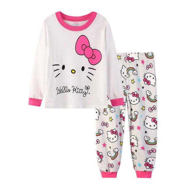 2-7 years old Girls kid pajama winter 2019 Children's pajamas sets home leisure girl Cartoon cute cotton Longsleeve Pyjamas HYL9
