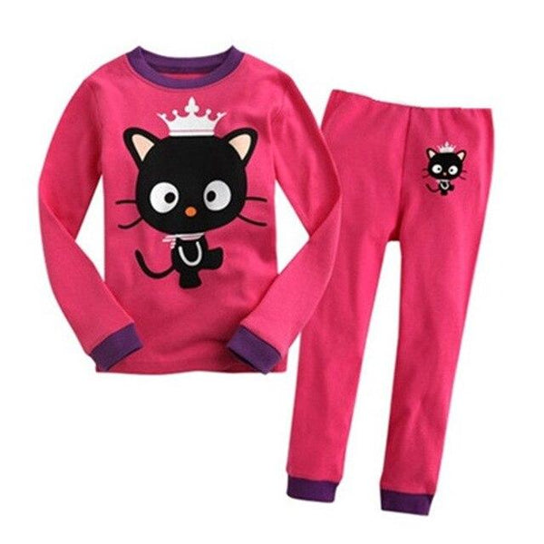 2-7 years old Girls kid pajama winter 2019 Children's pajamas sets home leisure girl Cartoon cute cotton Longsleeve Pyjamas HYL9