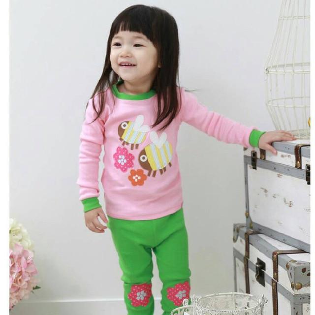 2-7 years old Girls kid pajama winter 2019 Children's pajamas sets home leisure girl Cartoon cute cotton Longsleeve Pyjamas HYL9