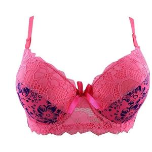 Women's Bras Sexy Intimate Underwear Plus Size Bra Underwired Floral Lace Print Push Up Lingerie Mother's Gifted Black White