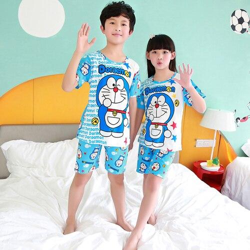 2019 summer children pajamas set baby girl cartoon casual home clothing costume boys short sleeve kids sleepwear pajamas sets