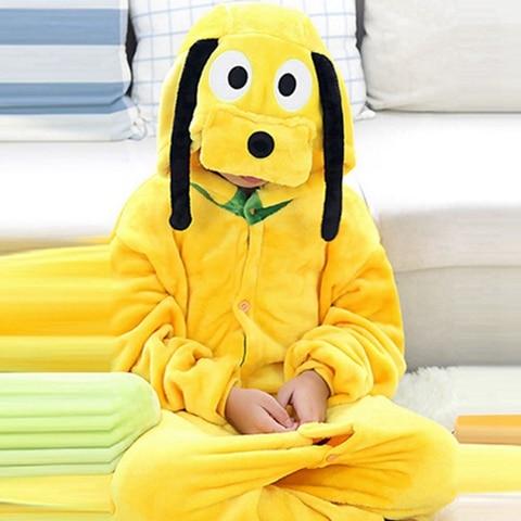 Kids Animal Pajama Unisex Boy Girl Cartoon Pyjama Minions Pikachu Unicorn Stitch Pijama Onesie Hoodie Sleepwear