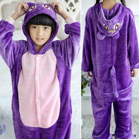 Kids Animal Pajama Unisex Boy Girl Cartoon Pyjama Minions Pikachu Unicorn Stitch Pijama Onesie Hoodie Sleepwear