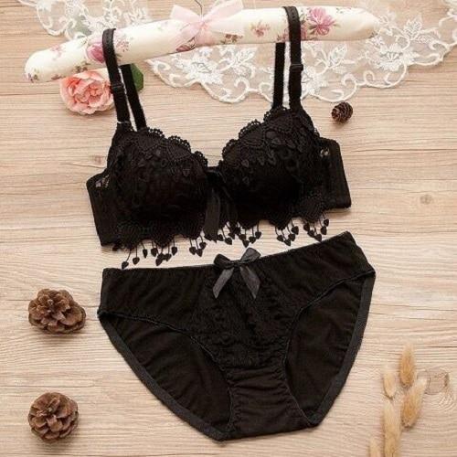 Japanese lingerie set thin embroidery push up bra set sexy lace underwear set Floral bras for women bra and panty set bh