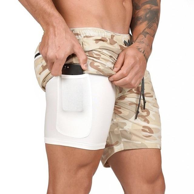 Men Swimsuit Lining Inner Pocket Swimwear Elastic Breathable Beachwear Black Gray Green White Camouflage Swim Briefs Male M-2XL