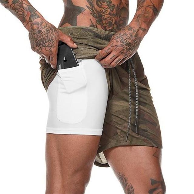 Men Swimsuit Lining Inner Pocket Swimwear Elastic Breathable Beachwear Black Gray Green White Camouflage Swim Briefs Male M-2XL