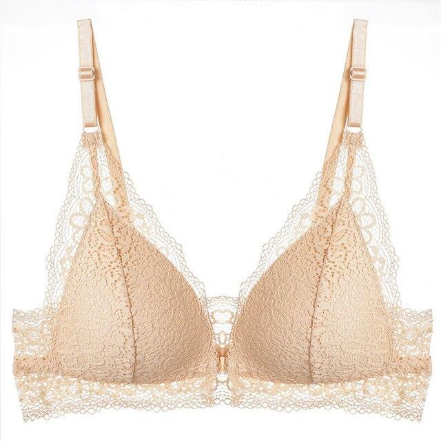 Jerrinut Sexy Bras For Women Lace Seamless Bra Underwear Women Push Up Bra Brassiere Bralette Front Closure Wire Free BH
