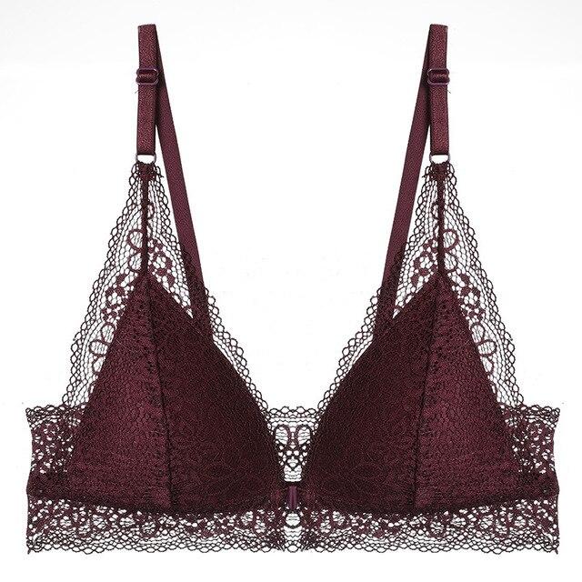 Jerrinut Sexy Bras For Women Lace Seamless Bra Underwear Women Push Up Bra Brassiere Bralette Front Closure Wire Free BH