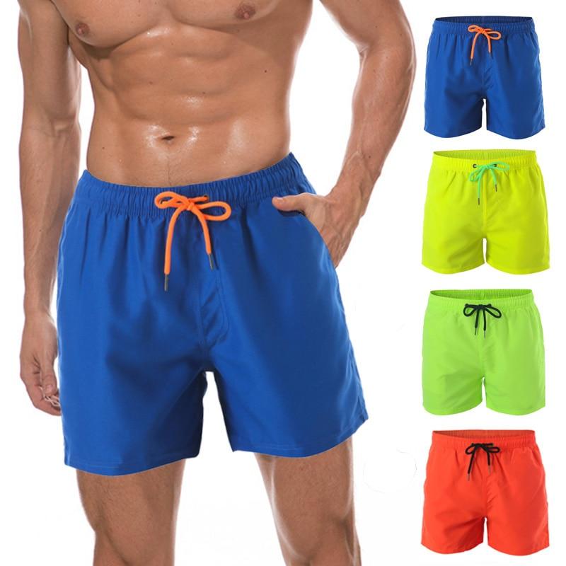 Summer Swimming Shorts For Men Swimwear Man Swimsuit Bathing Wear Surf Boxer Brie 2019 Brand men's beach shorts Swim Trunks