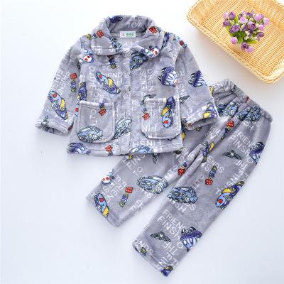 Pijama infantil inverno Kids Pijama set Coral fleece Baby boy girl printing Pajamas Children flannel sleepwear Infant pajamas