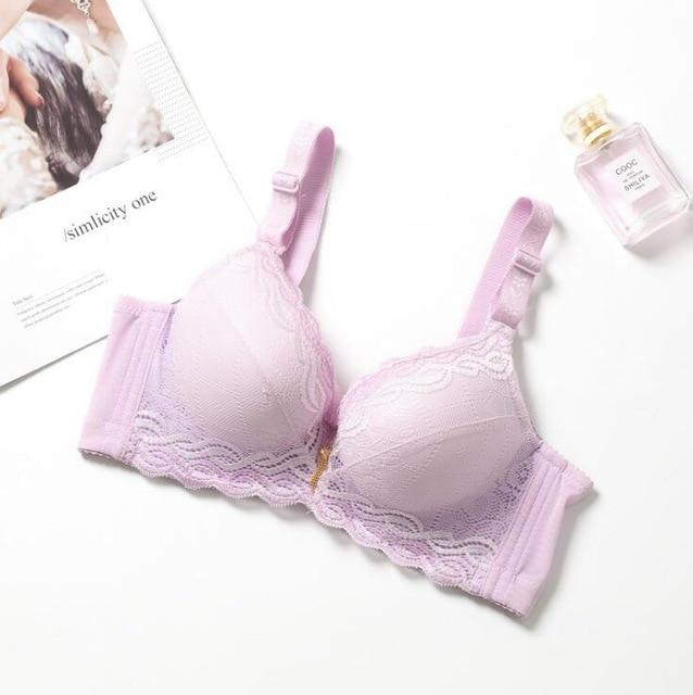 fashion thick cup sexy beauty push up bras lace back closure bralette lingerie bra for women Brassiere
