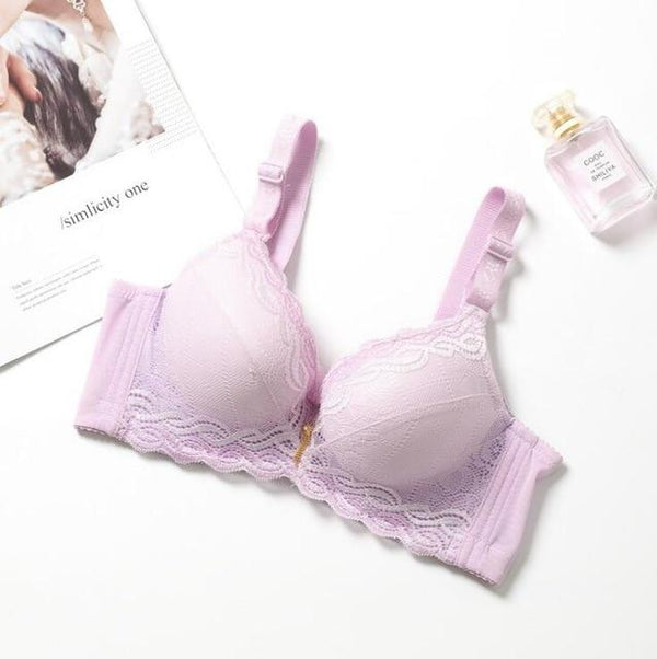 fashion thick cup sexy beauty push up bras lace back closure bralette lingerie bra for women Brassiere