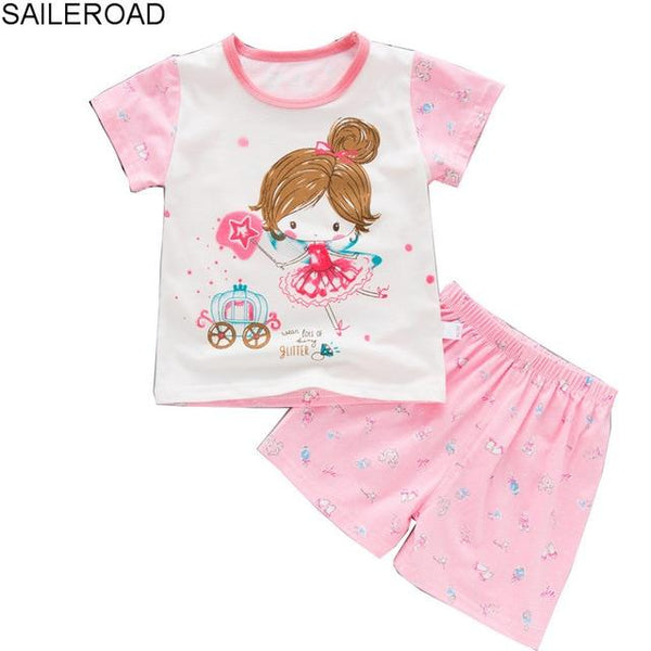 SAILEROAD Children's Unicorn Pajamas Set Kids Pajamas Baby Girl Spring Autumn Pyjamas Pijama Infantil Kids Sleepwear Clothes Set